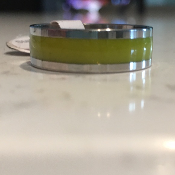 Unisex Stainless Steel Yellow Enamel Ring - Picture 5 of 8